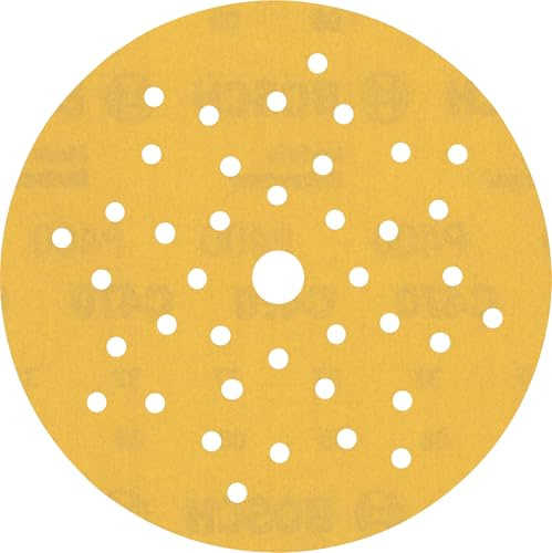 Bosch EXPERT C470 Schleifscheibe, 125mm, K400, Multilochung, 5-tlg. | für Farbe auf Holz, Hartholz, Körnung 400, Professional Zubehör Exzenterschleifer, Schwingschleifer