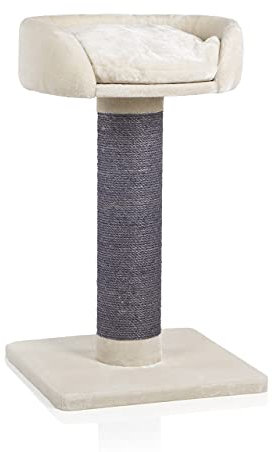 CanadianCat Company | Kratzbaum Savanah 120 - beige - XXL mit Ø ca. 20 cm dicken Sisalsäule Grosse schwere Katzen stabil - Katzenkratzbaum für Maine Coon, Katzenbaum, Kletterbaum, Kratzmöbel
