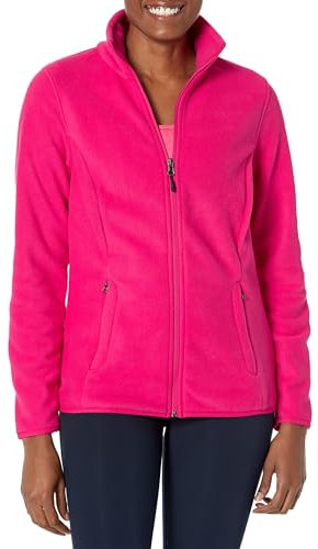 Amazon Essentials Giacca in pile morbido con cerniera intera dal taglio classico (disponibile in taglie forti) Donna, Rosa, L