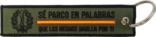 SERMILITAR Llavero bordado del COES con la bandera de España curso de operaciones especiales del ejercito español