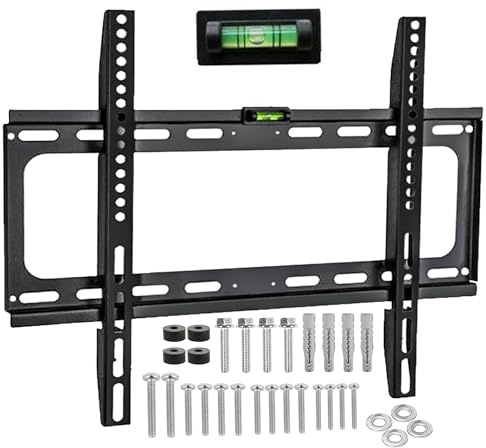 ADL Tv Wall Bracket - 32inch-70inch Ultra Slim Fixed Position TV Wall Mount for LED, LCD, Flat, Curved Screen TV and Monitor - Strong and Durable Tv Wall Mount with Wall Fixing Kit | Slim Fixed Position TV Brackets TV Wall Mount Strong and Durable Holds Up to 50kg with Wall Fixing Kit