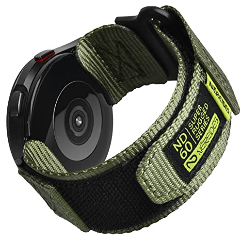 Nereides Kompatible mit Galaxy Watch 4, 20MM Nylon Sportband, Klettverschluss Design für Samsung Galaxy Watch 4 Armband (40/44mm)/ Classic (42/46mm)/Watch 3 41mm/Watch 5 40/44mm/Watch 5 Pro