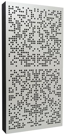 Bluetone Acoustics Binary AbFuser Akustikpaneele – Schalldämmung Akustikplatten – Akustik Absorber und Diffusor zum Heimkino, Studio, Wohnzimmer- Acoustic Panel (100x50x5cm, Silber)