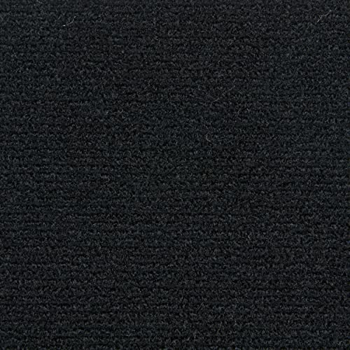 Schwarze Teppichfliesen selbstliegend | Nadelvlies Teppichboden als Fliesen ideal für Büro und Geschäft | Nadelfilz Teppich Fliesen in 50x50 cm (1 Fliesen, Schwarz)