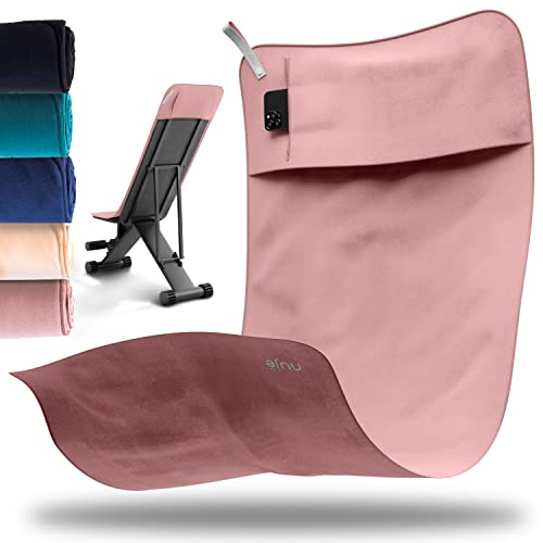 nujë Fitness Handtuch mit Tasche Microfaser I MIT Geschenkverpackung I Sporthandtuch Fitnessstudio I Extra groß & mit Umschlag für alle Geräte I Gym-Handtuch I Gym Towel