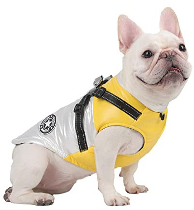 DoggieKit Hundemantel Winter Warm Gepolstert Puffer Pet KostümHund Kleidung Winterweste Hundejacke Wintermäntel wasserdichte Warme Jacke Sweater für Kleine Mittelgroße Große Hunde (S, Weiß)