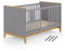 VitaliSpa Gitterbett Malia, Stubenbett, Grau/Eiche, 70x140 cm