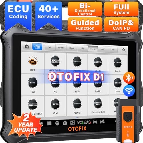 OTOFIX D1 Car Diagnostic Scanner, 2025 Bidirectional Scan Tool, ECU Coding, 40+ Services, Cloud Report, FCA Autoauth, CANFD/DoIP, OE Full System Diagnosis, 2 YEARS Update