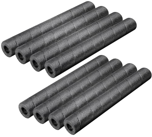 MAINTEEE 8 envolturas de espuma para tuberías de 15.7 pulgadas, envoltura de protección de tuberías de espuma negra, multiusos, tubos de espuma suave para interiores y exteriores, núcleo redondo