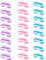 24 Pcs Multi-Use Nail Care Brush Set, Manicure & Pedicure Tools for Hand/Toe Dusting, Cleaning & Salon/Home Maintenance (Pink, Purple, Blue)