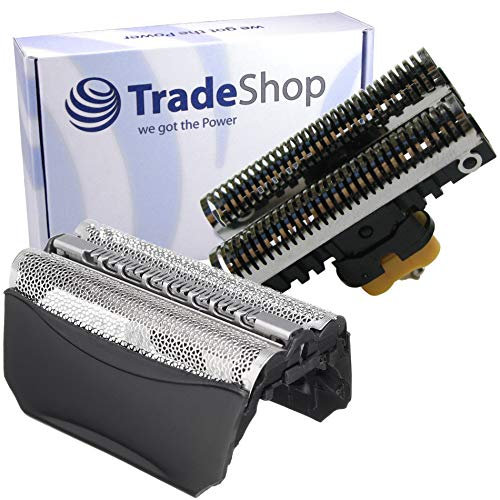Trade-Shop Kombipack Scherfolie Klingenblock Messer Rasierklinge kompatibel mit Braun 51B 51S 5757 5758 570CC 5751 590CC 8374 8377 8385 8559 8581