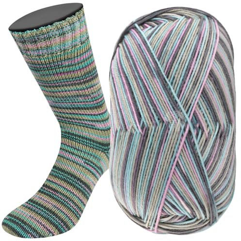 LANA GROSSA Meilenweit 100 Merino extrafine | Hochwertiges Sockengarn, waschmaschinenfest | Handstrickgarn aus 75% Schurwolle & 25% Polyamid | 100g Wolle, Stricken & Häkeln | 420m Garn FB6161