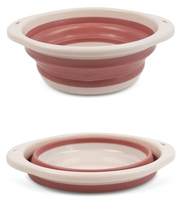 HweeWanX Cuenco plegable para camping con asa, portátil, plegable, para camping, lavandería, fregadero, cocina, baño, camping, lavandería plegable