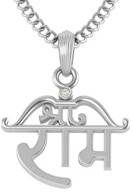 LMDPRAJAPATIS God Shree Ram Pure 925 Sterling Silver Locket For Men & Women
