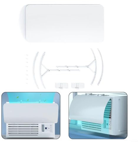Protector de viento pequeño para aire acondicionado de ventana, cubierta de guía de viento interior, deflector de acondicionador de ventana impermeable para el hogar, oficina