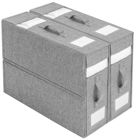 JINEATHES 2 Stück Aufbewahrungstasche für Bettlaken, Faltbare Bettwäsche Aufbewahrung Organizer, Unterbett Aufbewahrungsbox, Bed Sheet Organizer für Bettlaken und Decken (Grau)