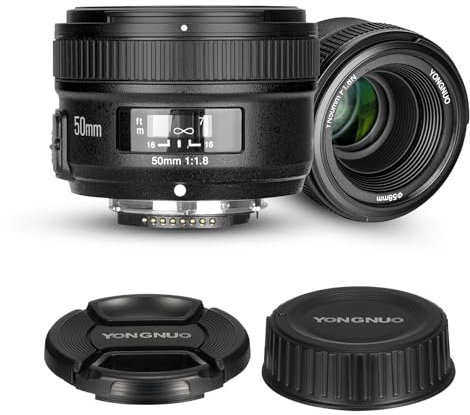 YONGNUO YN50mm F1.8N, Standard Prime Lens for Nikon 50mm f/1.8 AF/MF Lens Full Frame SLR F Mount Cameras