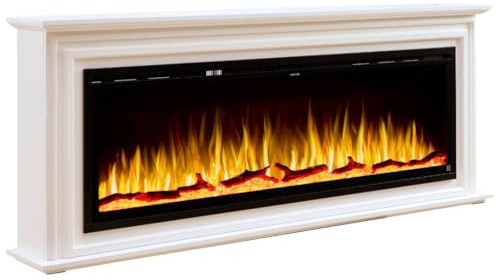 Touchstone Sideline Elite 60 Smart Alexa/WiFi Enabled Electric Fireplace with Surround Mantel - 1,500W Heater