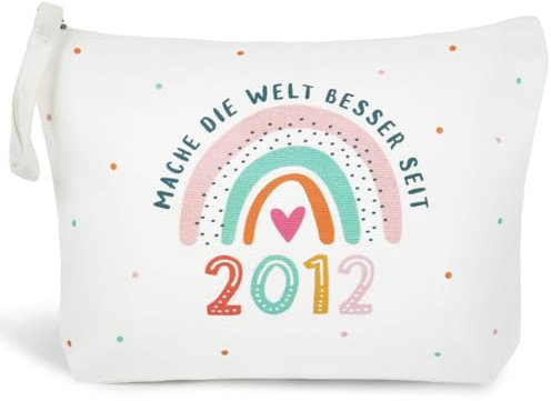 MEJOSER Kosmetiktasche für Mädchen 13 Jahre 2012, 13. Geburtstag Teenager, Schminktasche Kulturbeutel Klein, Make Up Tasche Federmäppchen