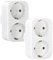 Doppelstecker für Steckdose, 2 Stück Steckdosenadapter, Mehrfachstecker für Küche Büro