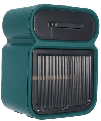 Abaodam Porte-Papier Toilette Vert en Polypropylène Et Polycarbonate avec Rangement avec Tablette pour Téléphone