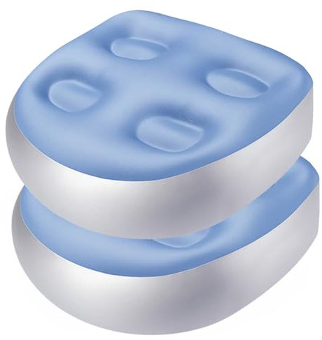 Siège de Bain à remous, siège d'appoint Gonflable de 2 pc, 16, 5x15, 8 x 6, 7 Pouces Spa et Bain à remous Support avec Aspiration, Booster Gonflable en PVC pour Adultes