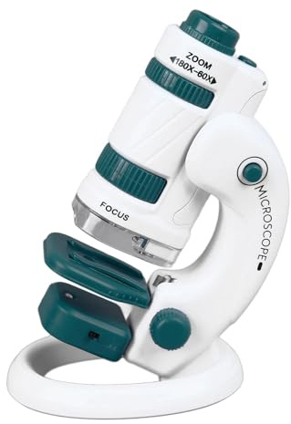 Fockety Tasenmikroskop, Handheld 60 Bis 180x Mini-Münzmikroskop Kamera-Lupe MIT Handy-Adapter-Clamp/Holder, Kompatibel MIT den Meistens Smartphones, Tragbares Mikroskop für Erwachsen, Arter,