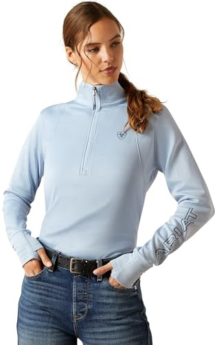 ARIAT Team Womens EQ 1/2 Zip Pullover - Skyway Blue