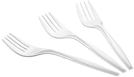 Pack 100 Tenedores Rutilizables - Envio 24 h - Reutilizable - Alta Resistencia, Cubiertos Reusable para Cumpleaños, Picnics, Fiestas, Buffets, Bodas, Catering, Barbacoas. (100, Tenedor)