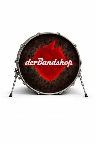 DerBandShop Bassdrumfell-Aufkleber personalisiert mit eigenem Design, PVC-Folie, 14-28 Zoll, Individuell Bedruckbar, hochwertig hergestellt (Ein Aufkleber, 22 Zoll (55,88 cm))