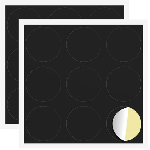 vidaXL Selbstklebende Schraubenabdeckung 2 pcs Schwarz Ø 20 x 0,5 mm, Klebende runde Abdeckung, Deko-Accessoire, Schraubenverstecker, DIY-Material, Bastelwand Möbel Deko