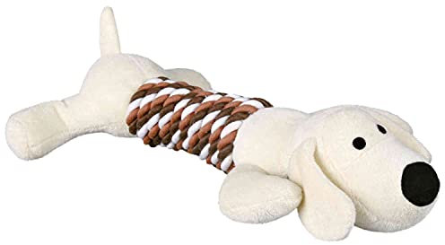 squeaky plush rope dog toy