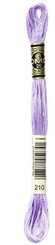 DMC 117-210 Sechssträngige Stickerei-Baumwollseide, mittelgroß, Lavendel, 8,7 m