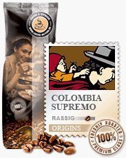 Coffee-Nation Colombia Supremo 1000g Bohnen | Spitzenqualität | Kaffeeliebhaber