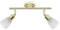 BRILLIANT Lampe Sofia Spotrohr 2flg messing/weiß-alabaster | 2x D45, E14, 40W, geeignet für Tropfenlampen (nicht enthalten) | Köpfe schwenkbar