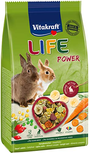 Vitakraft Life Power Zwergkaninchen im Frischebeutel, 600 g