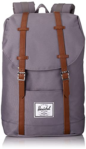 Herschel Retreat Classics Rucksack Unisex, Grey/Tan Synthetic Leather Backpack, Einheitsgröße