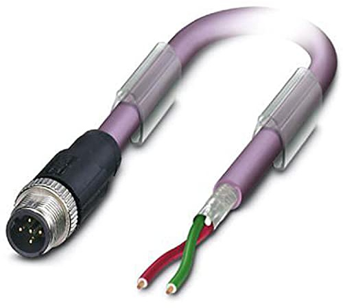 PHOENIX CONTACT SAC-2P-M12MSB/15.0-910 Bussystem-Kabel 12 MBit/s, 2-Polig, M12 Stecker Gerade, B Kodierung, 15m Kabellänge, Violett