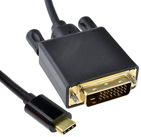 kenable USB 3.1 Type C to DVI-D Male Plug 4K 30Hz Adapter Cable Black 5m [5 metres]