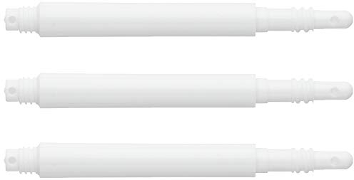 8 Flight Dart Shaft Schäfte Regular Spin Shaft Längen (Medium - 33mm, Weiß)