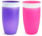 Munchkin Miracle 360°-Trinkbecher für Babys und Kleinkinder, 2er-Set, BPA-frei, auslaufsicher, spülmaschinenfest, für Kinder ab 12 Monaten, rosa/lila - 296 ml
