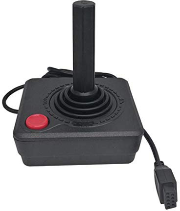 siwetg Ruitroliker Manette de jeu rétro classique pour système de console Atari 2600 Noir