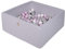 MEOWBABY Piscina de Bolas 90X90X40cm/200 Bolas ∅ 7Cm Piscina de Bolas El Cuadrada Certificada para Niños Hecha en EU Gris Claro: Rosa Pastel/Gris/Blanco