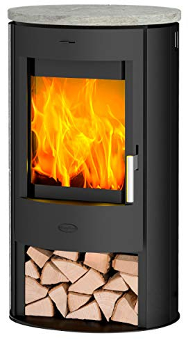 Fireplace K5699 Zaria Kaminofen Stahl schwarz | Topplatte Speckstein/A+