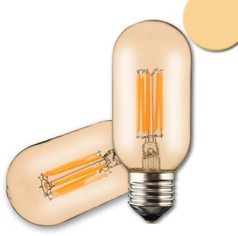 E27 Vintage Line LED T45 Birne, 8W, 2200K ultrawarmweiss, 600lm, CRI>80, dimmbar