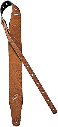 Ortega Guitars Veganer Gitarrengurt Längenverstellbar - Akustik Gitarre / Bass, E-Gitarre, E-Bass - Vegan Series - Braun (OSVG-75TN)