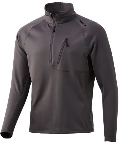 Nomad Men's Utility 1/2 Zip | Wind Resistant Pullover Hunting Jacket, Iron, M