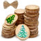 Holzscheiben Runde Holzscheiben Unbehandeltes Holz Kit Holzscheiben mit Rinde 30 Stück 7-8cm Durchmesser 10 mm dick für DIY Deko Basteln Hochzeit Weihnachten