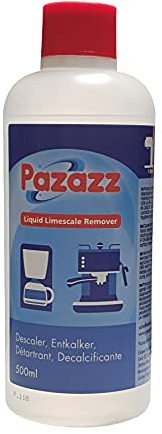 PAZAZZ Descalcificador líquido de 500 ml para cafeteras espresso – Compatible con DELONGHI SAGE GAGGIA KRUPS DUALIT etc. – Pack de 3