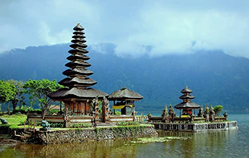 LHJOYSP 1000 Teile Puzzle Stadt Bali Indonesien Lake Bratan Pula 75x50cm